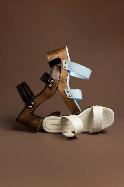 Larroudé x Kenneth Cole: Sandal Maya Patent Leather
