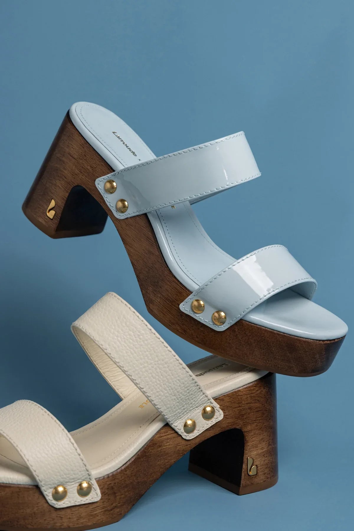 Larroudé x Kenneth Cole: Sandal Maya Patent Leather