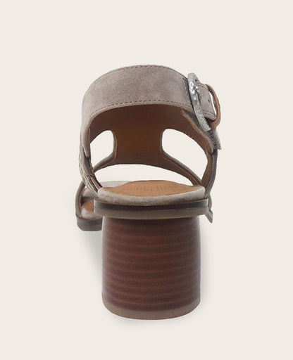 GENTLE SOULS - Manda Woven Leather Heel Sandal