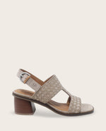 GENTLE SOULS - Manda Woven Leather Heel Sandal