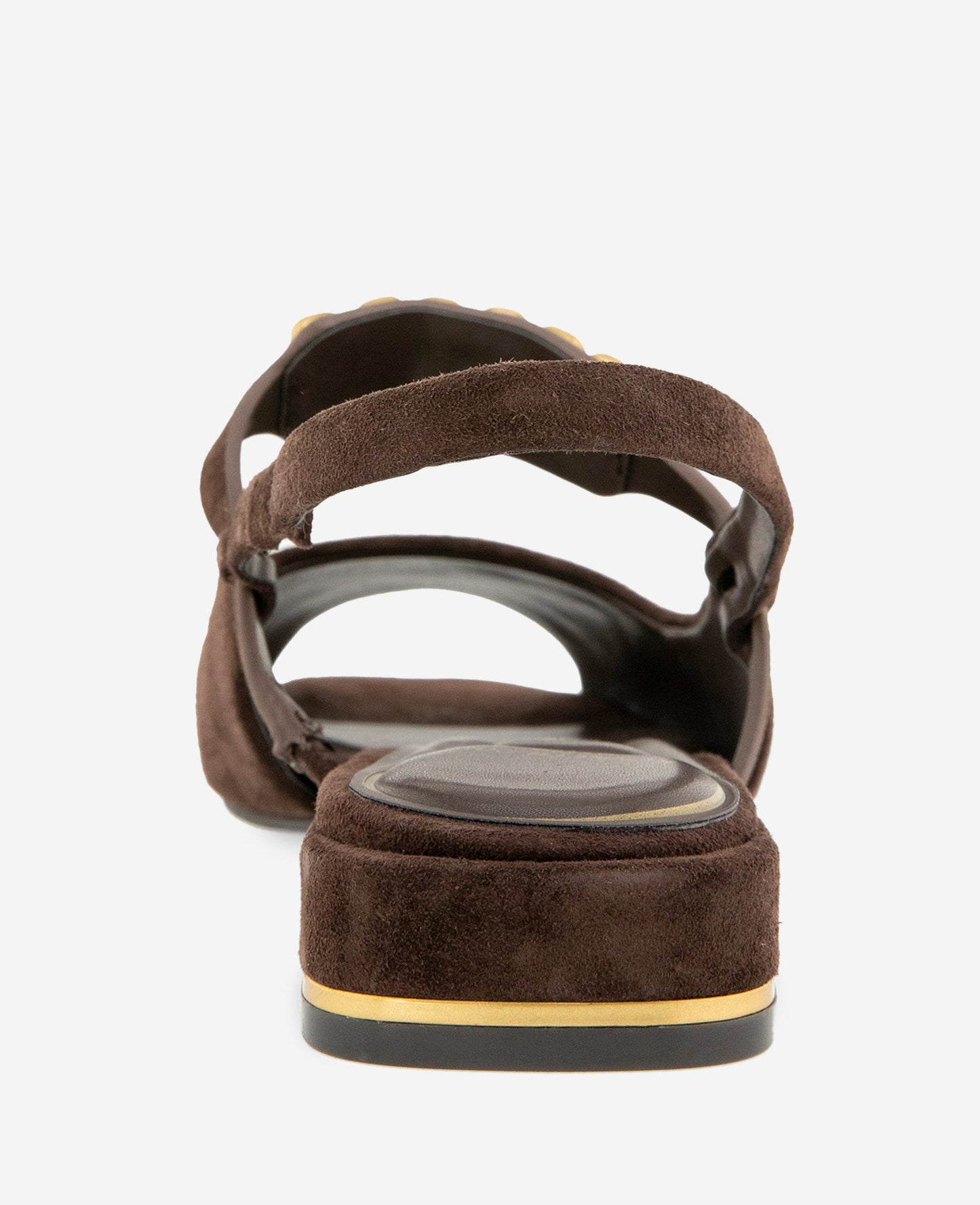 Illia Suede Open Toe Hardware Flat Slingback