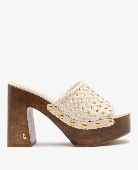 Larroudé x Kenneth Cole: Macrame Mule Ivory Leather
