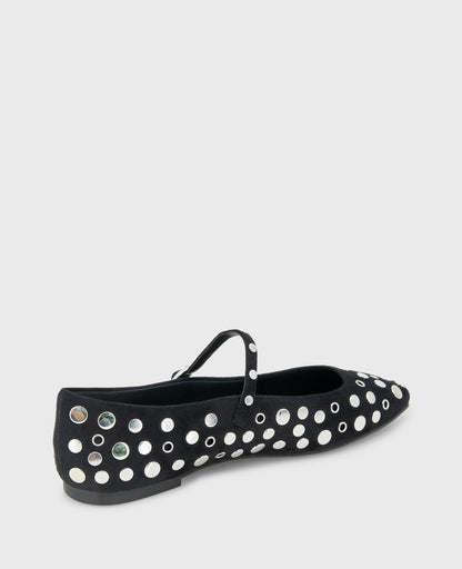 Jasper Suede Stud Ballet Flat