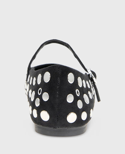 Jasper Suede Stud Ballet Flat