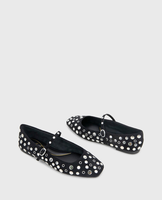 Jasper Suede Stud Ballet Flat