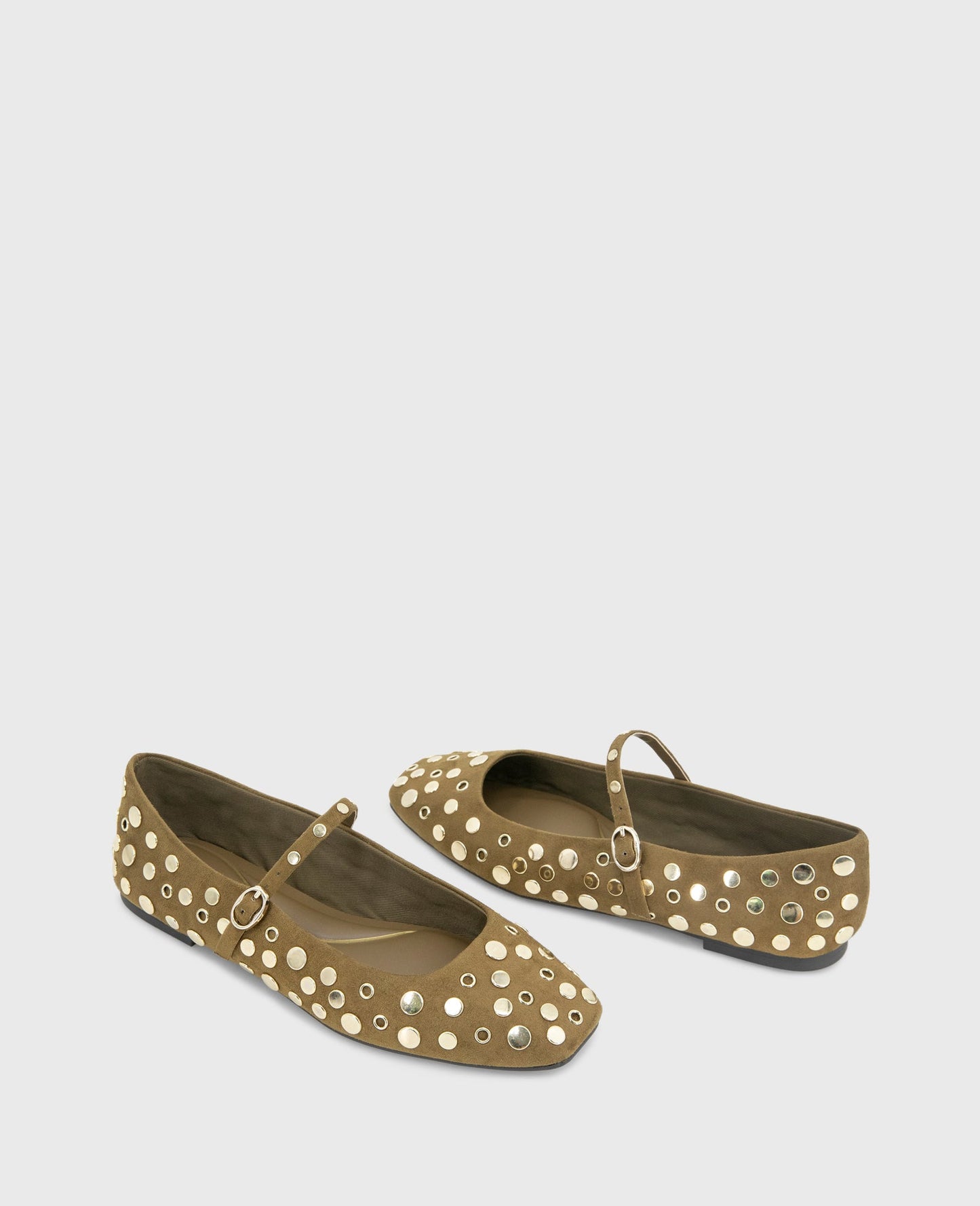 Jasper Suede Stud Ballet Flat