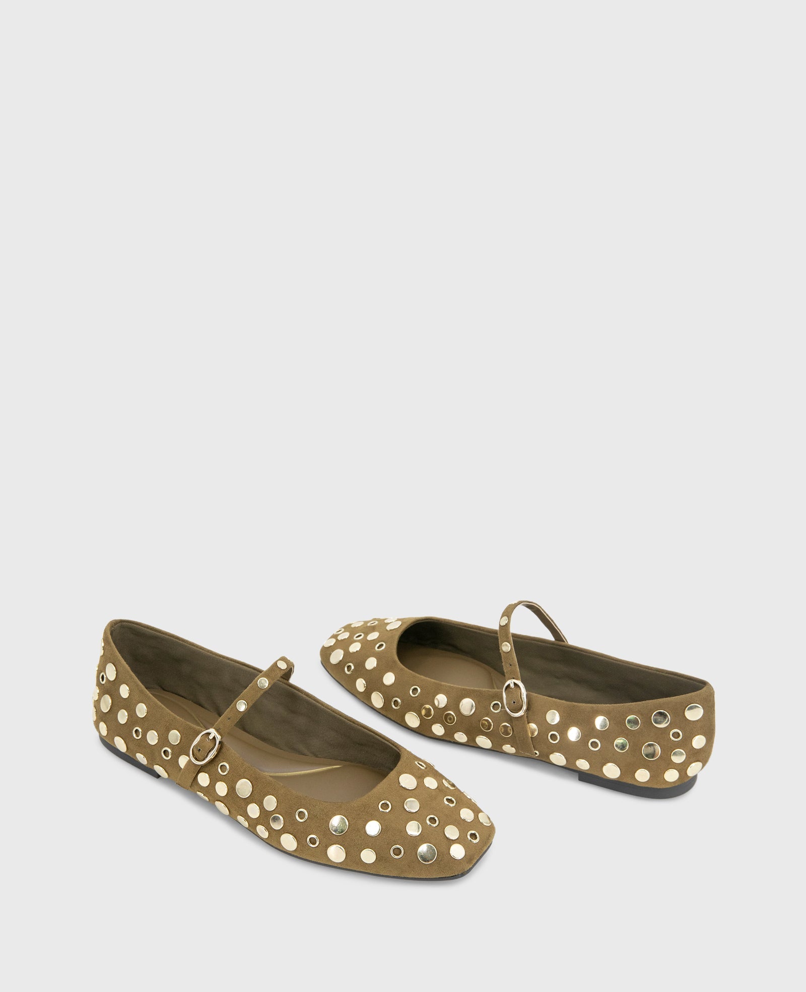 Jasper Suede Stud Ballet Flat