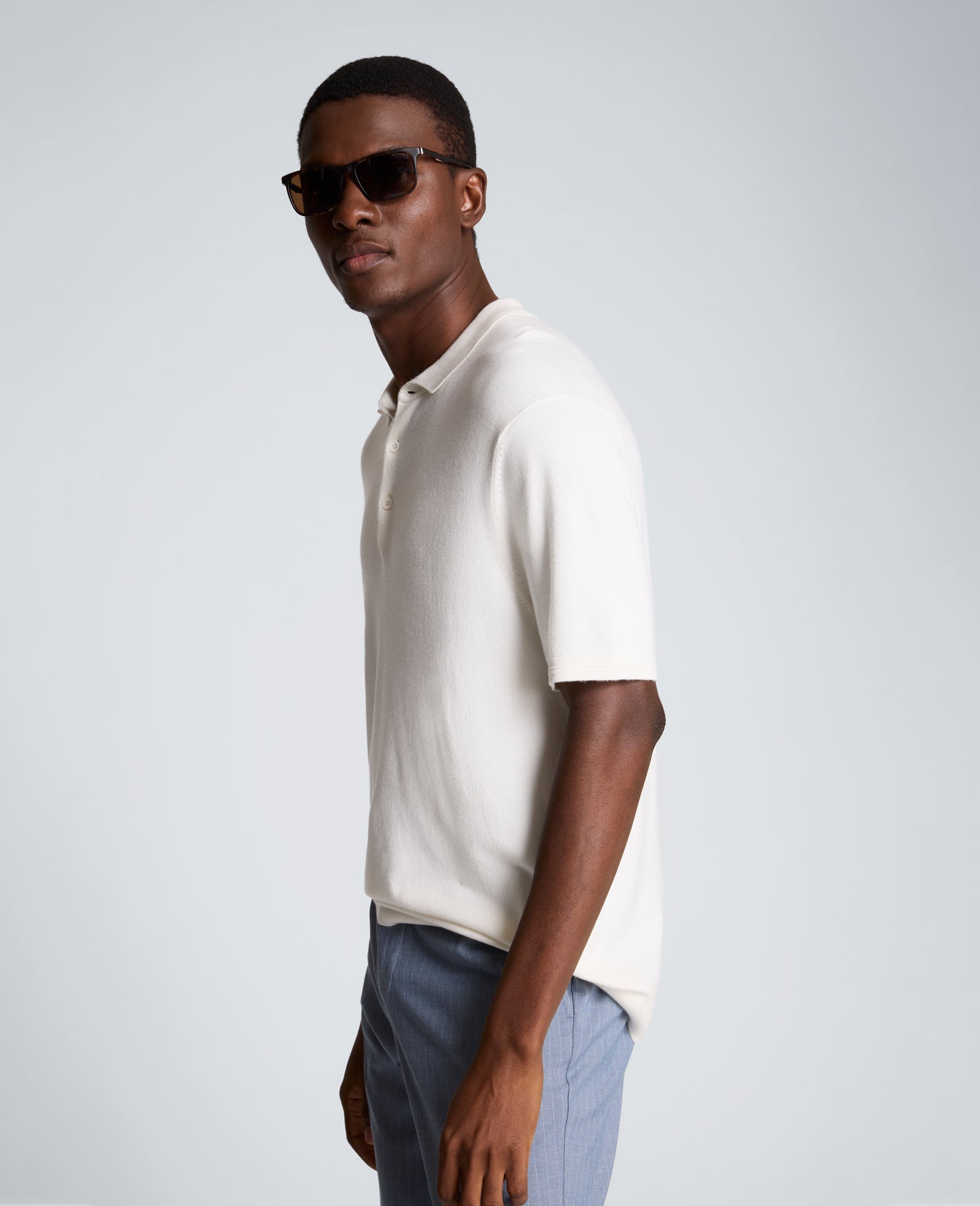Short Sleeve Polo Sweater
