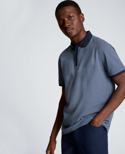 Contrast Placket Button Polo