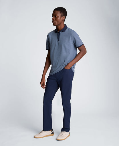 Contrast Placket Button Polo