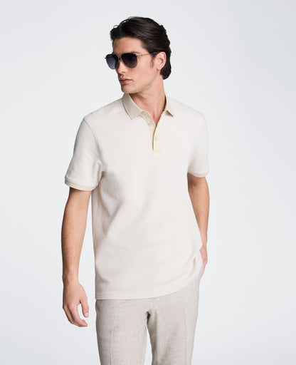 Contrast Placket Button Polo