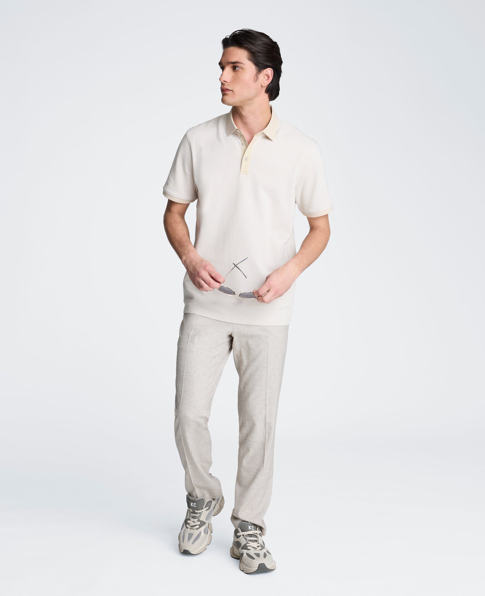 Contrast Placket Button Polo