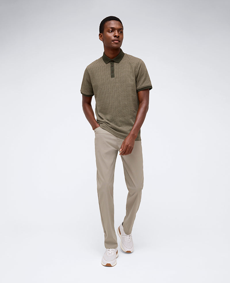Contrast Placket Button Polo