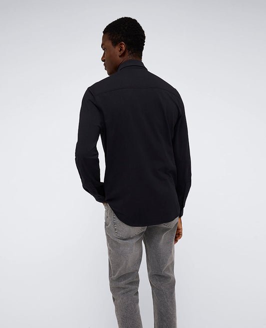 Long Sleeve Button Down Stretch Shirt with Pocket