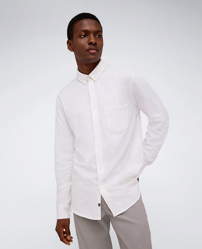 Long Sleeve Button Down Stretch Shirt with Pocket