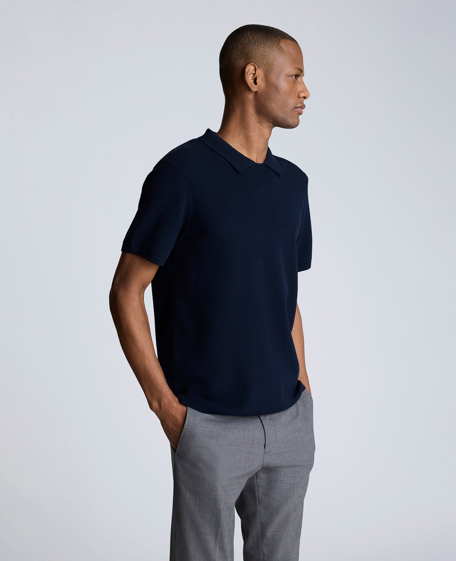 Short Sleeve Polo Sweater