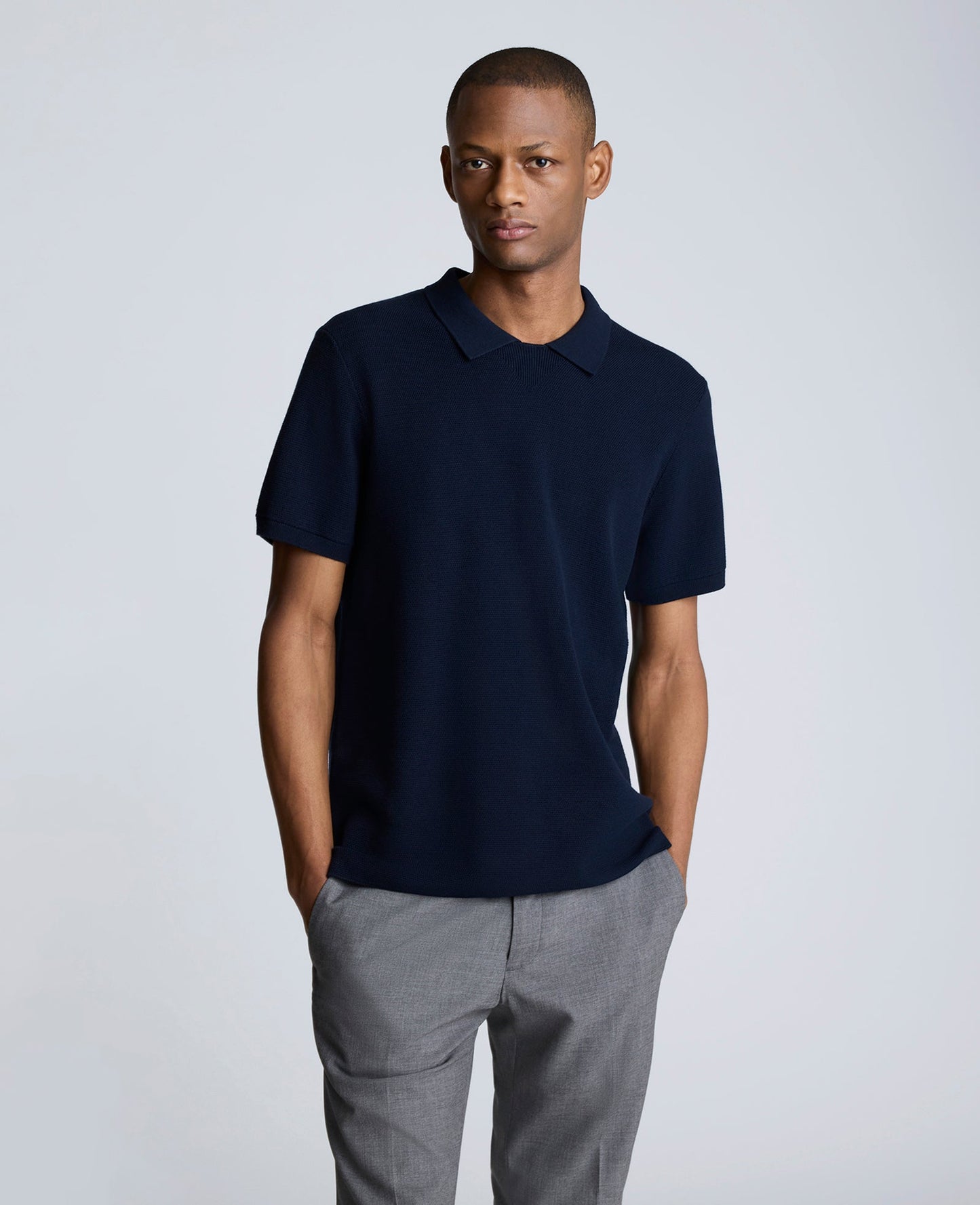 Short Sleeve Polo Sweater