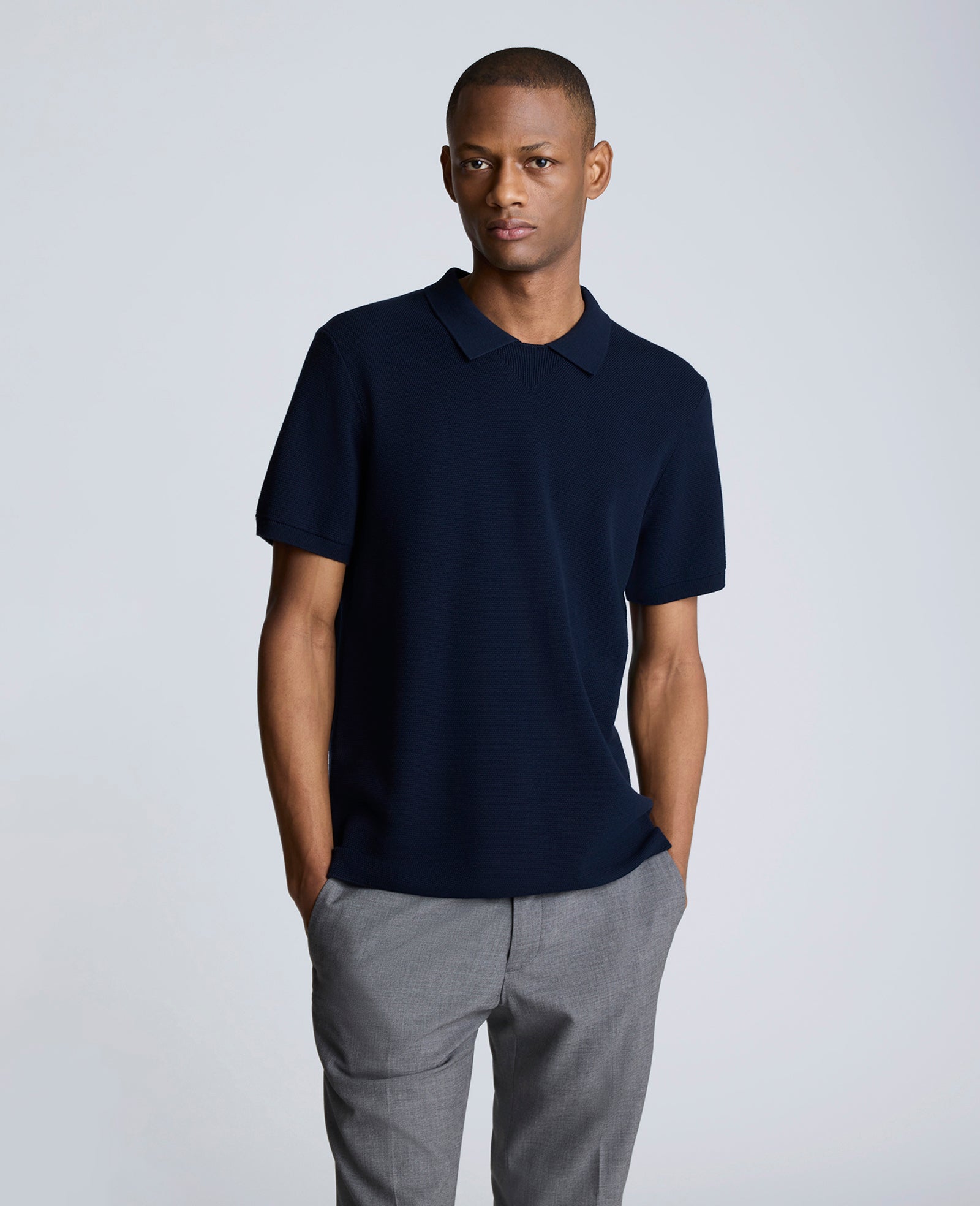 Short Sleeve Polo Sweater