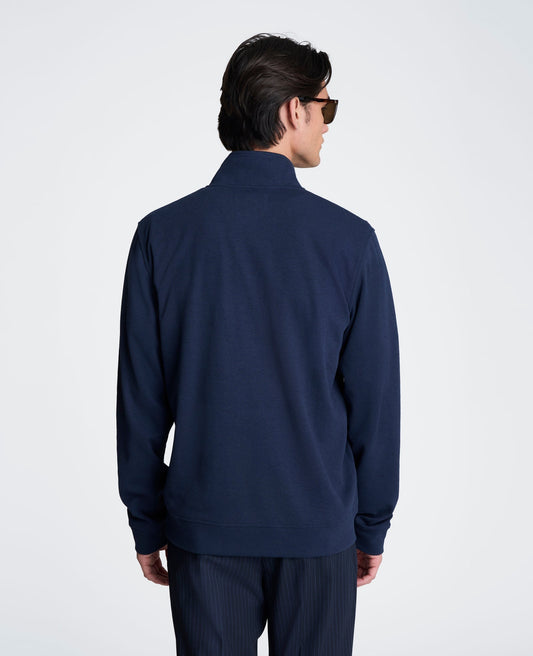 Hidden Placket Quarter Zip Sweater