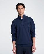 Hidden Placket Quarter Zip Sweater