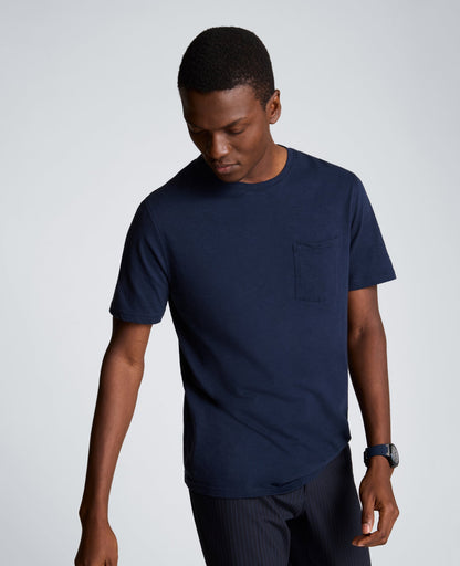 Crew Neck Tee with Pocket