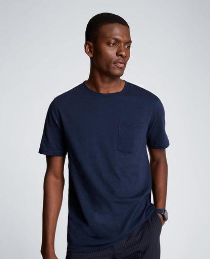 Crew Neck Tee with Pocket