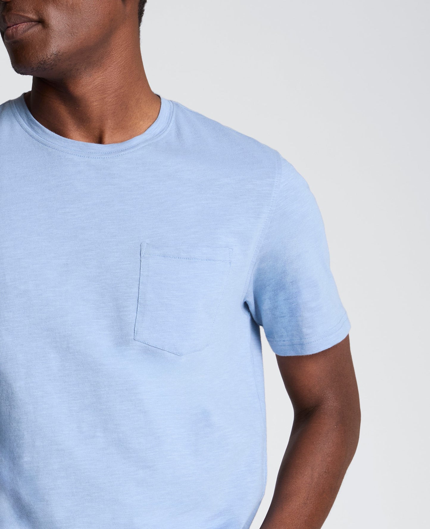 Crew Neck Tee with Pocket