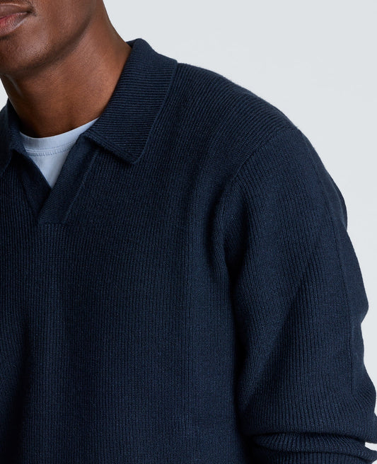 Long Sleeve Johnny Collar Polo