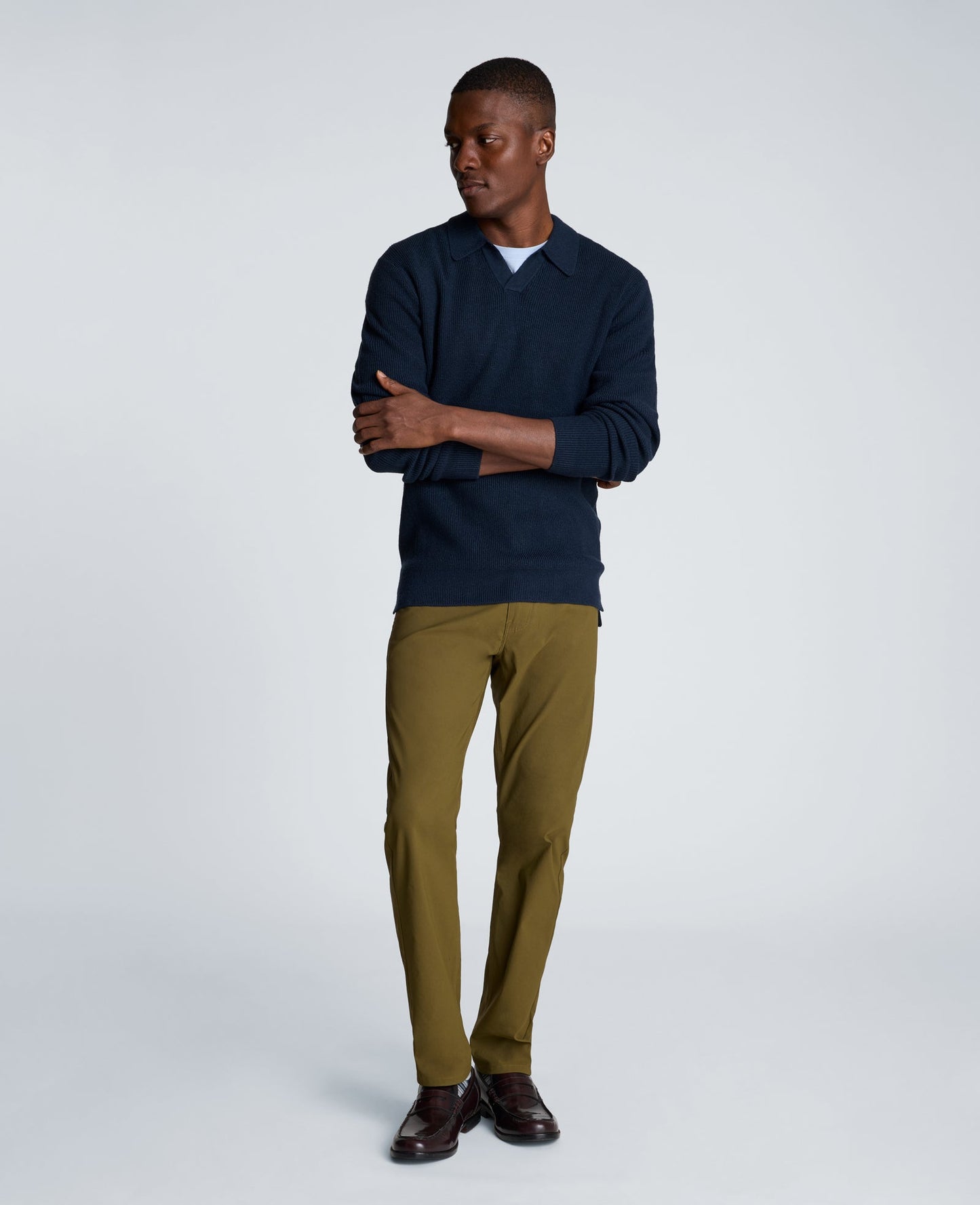 Long Sleeve Johnny Collar Polo
