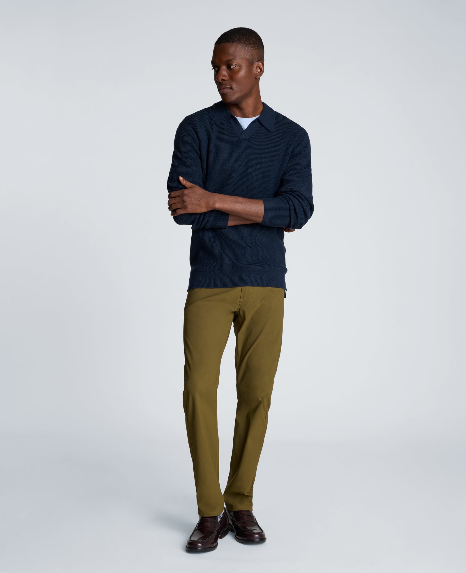 Long Sleeve Johnny Collar Polo