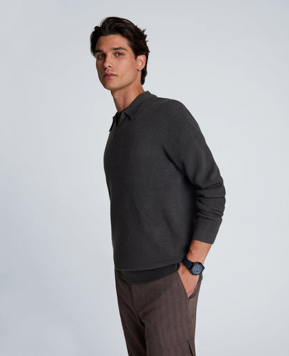 Long Sleeve Johnny Collar Polo