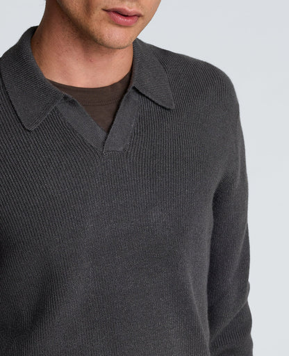 Long Sleeve Johnny Collar Polo
