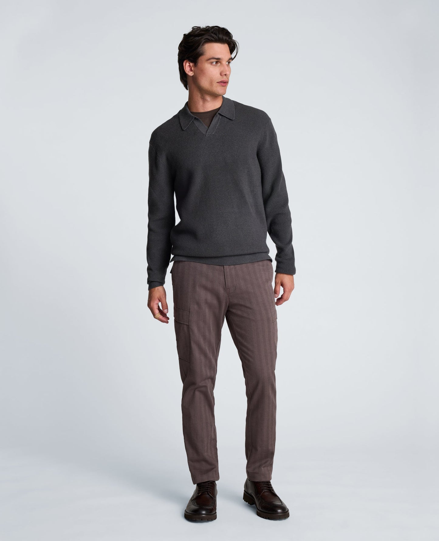 Long Sleeve Johnny Collar Polo
