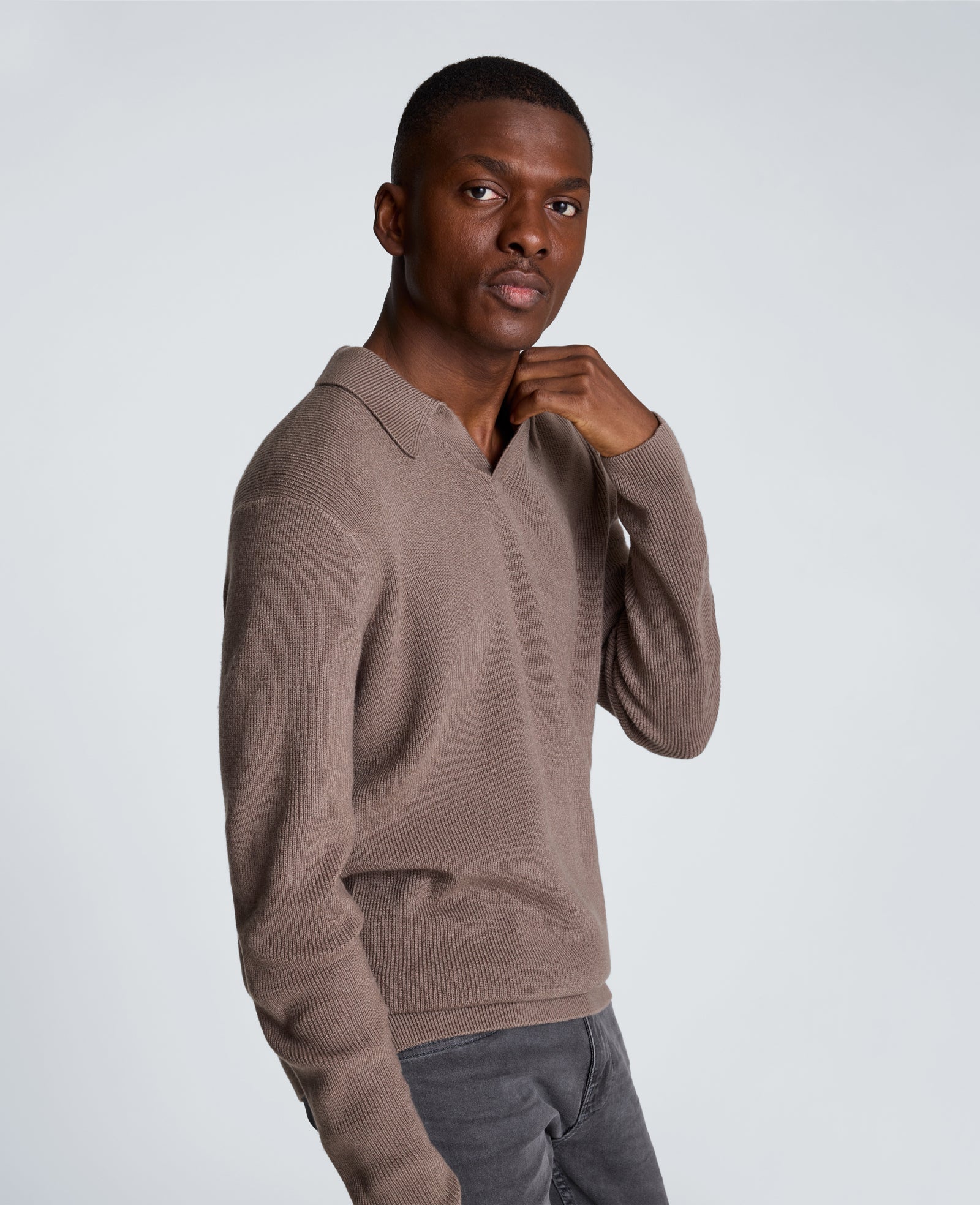 Long Sleeve Johnny Collar Polo