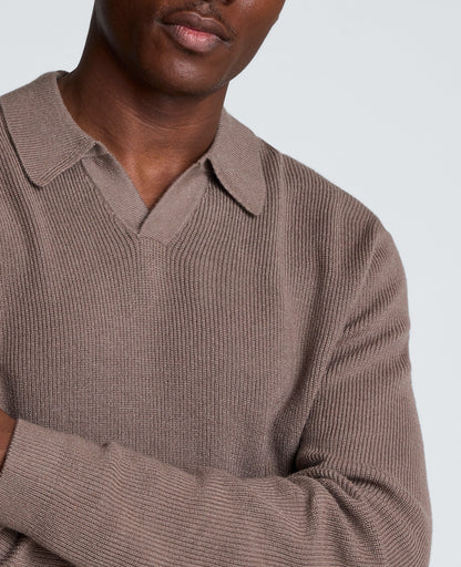 Long Sleeve Johnny Collar Polo
