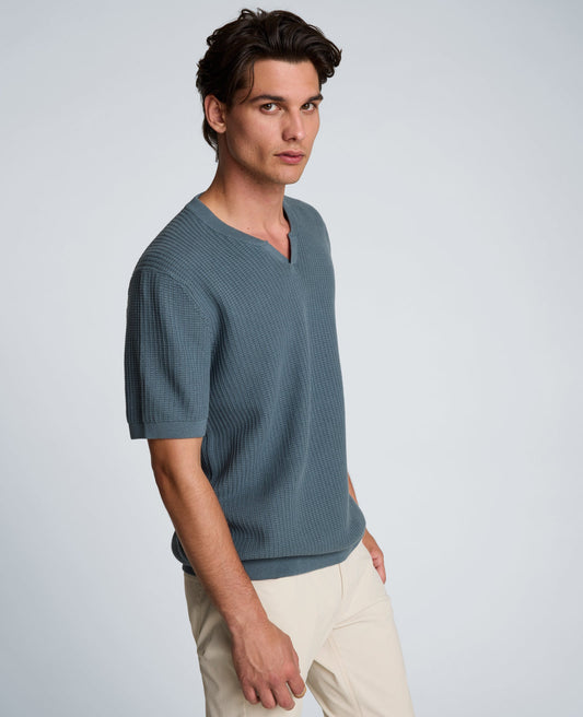 Johnny Collar Henley Sweater