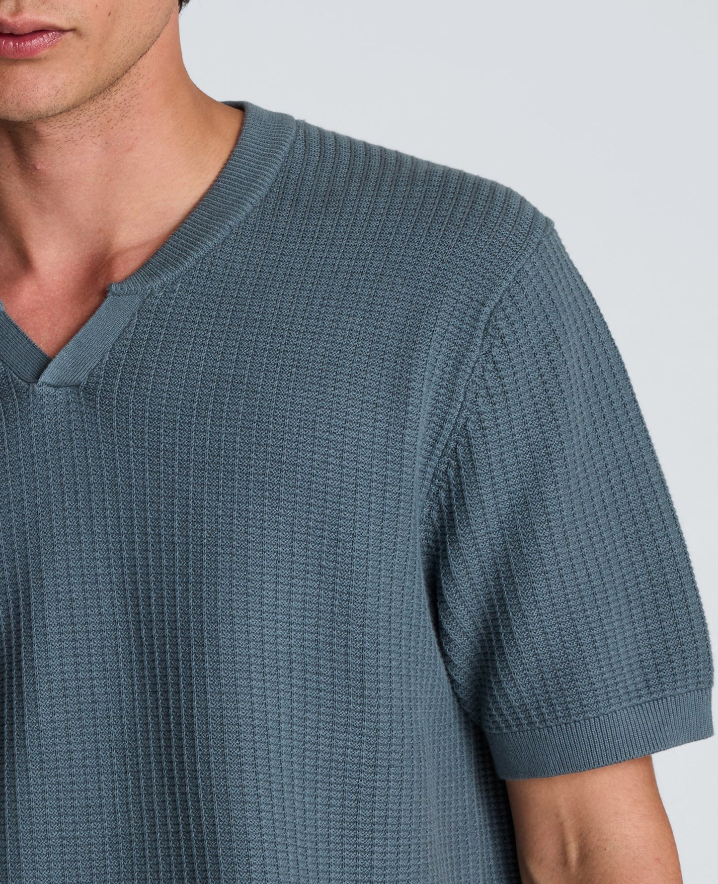 Johnny Collar Henley Sweater