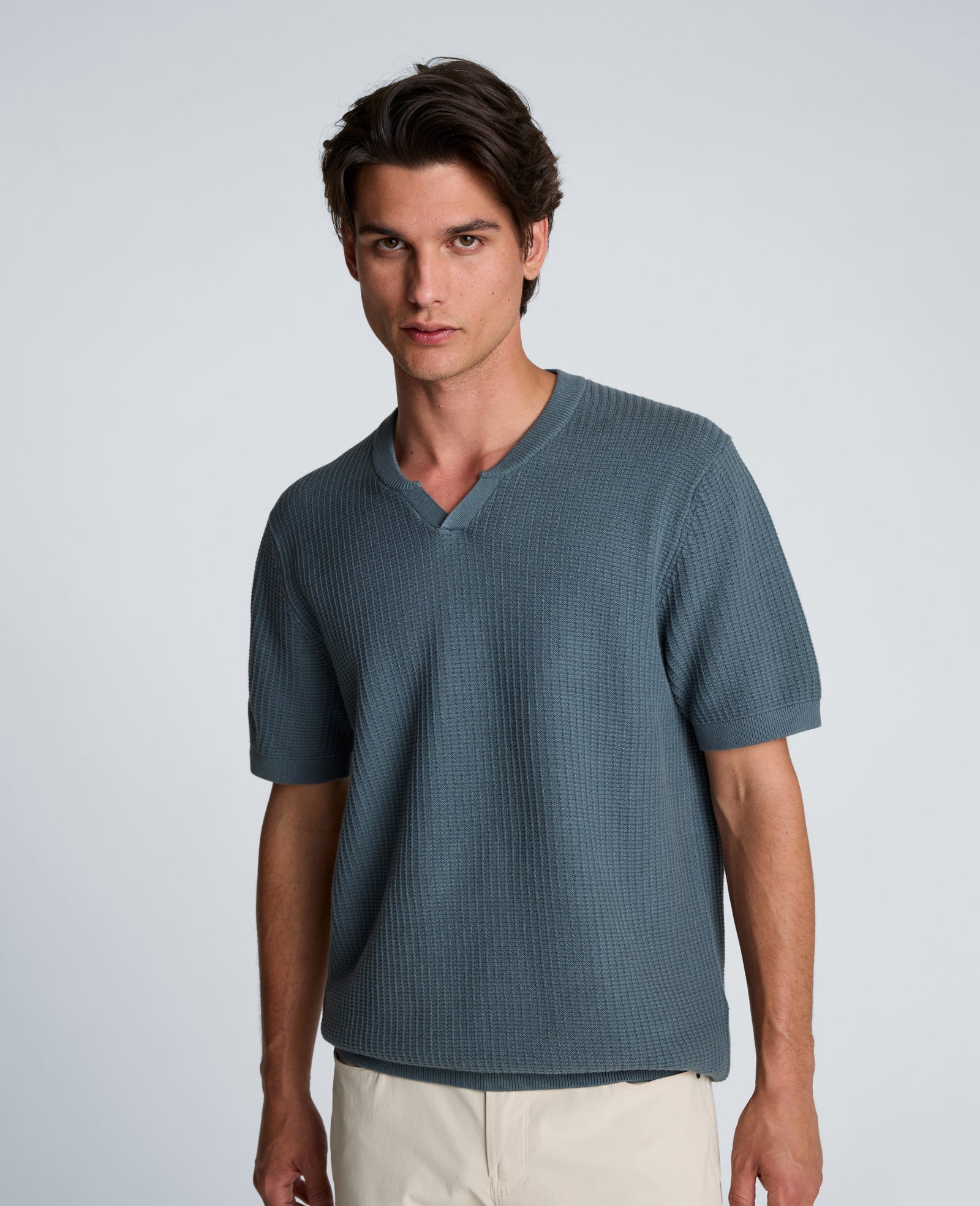 Johnny Collar Henley Sweater