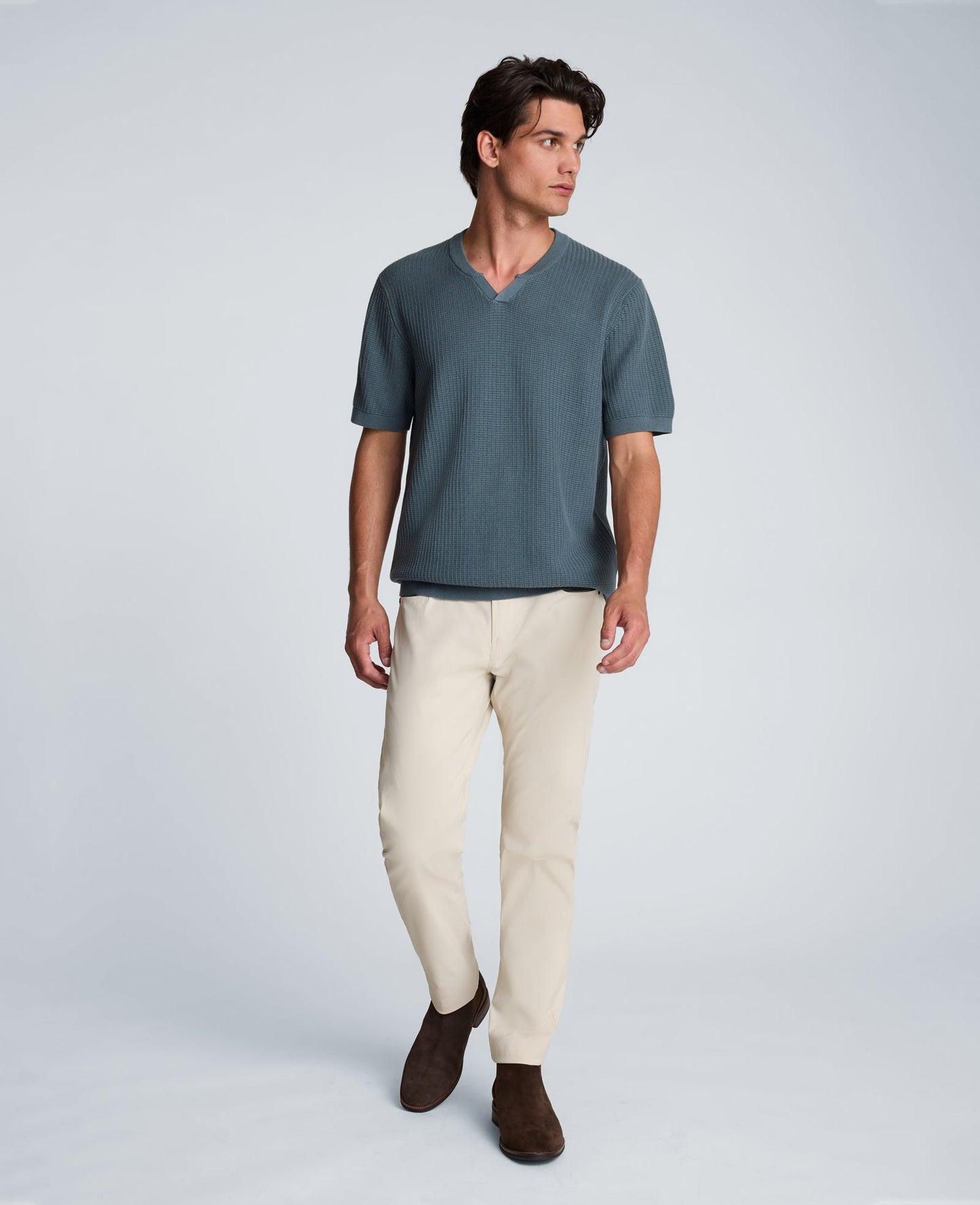 Johnny Collar Henley Sweater