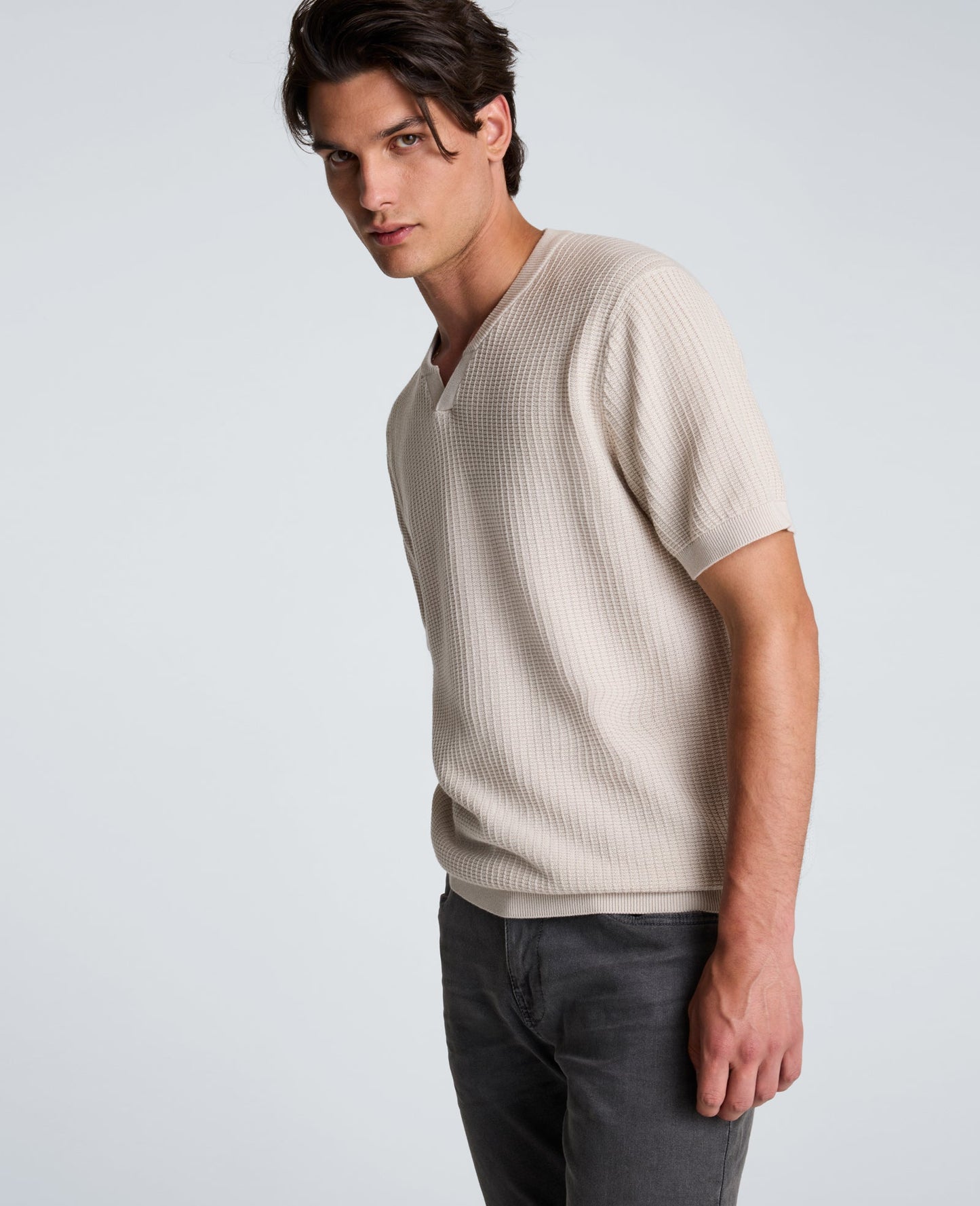 Johnny Collar Henley Sweater