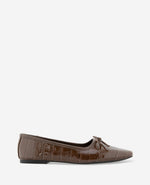 Carriah Embossed Croco Bow Tie Ballet Flat
