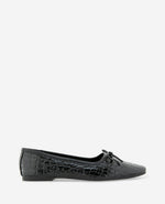 Carriah Embossed Croco Bow Tie Ballet Flat