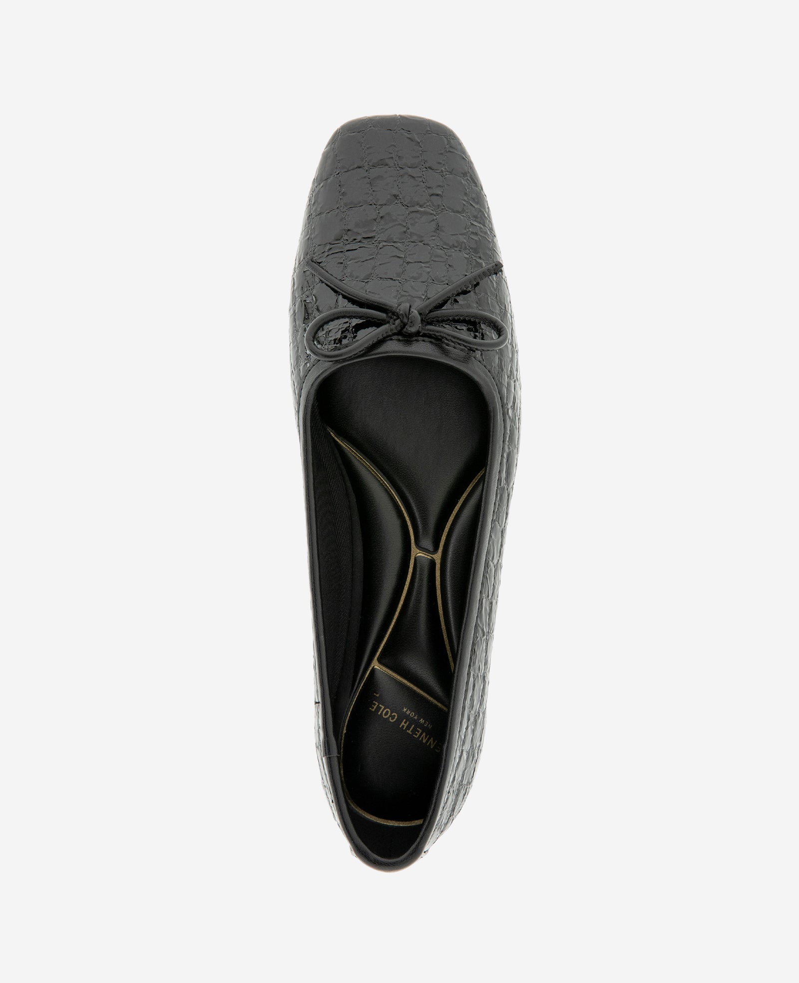 Carriah Embossed Croco Bow Tie Ballet Flat