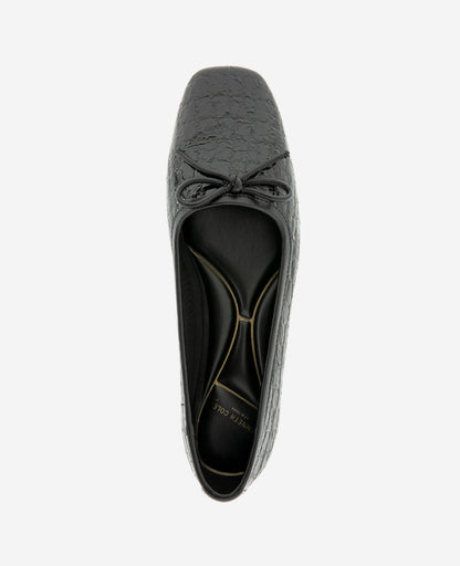 Carriah Embossed Croco Bow Tie Ballet Flat