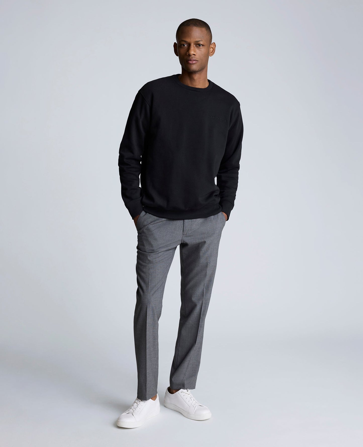 Site Exclusive! Kenneth Cole Embroidered Logo Sweatshirt