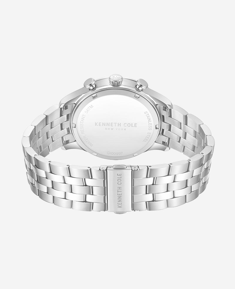 Dress Sport Chronograph Blue Dial Stainless Steel Bracelet Watch