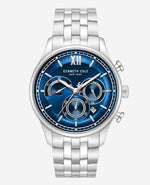Dress Sport Chronograph Blue Dial Stainless Steel Bracelet Watch