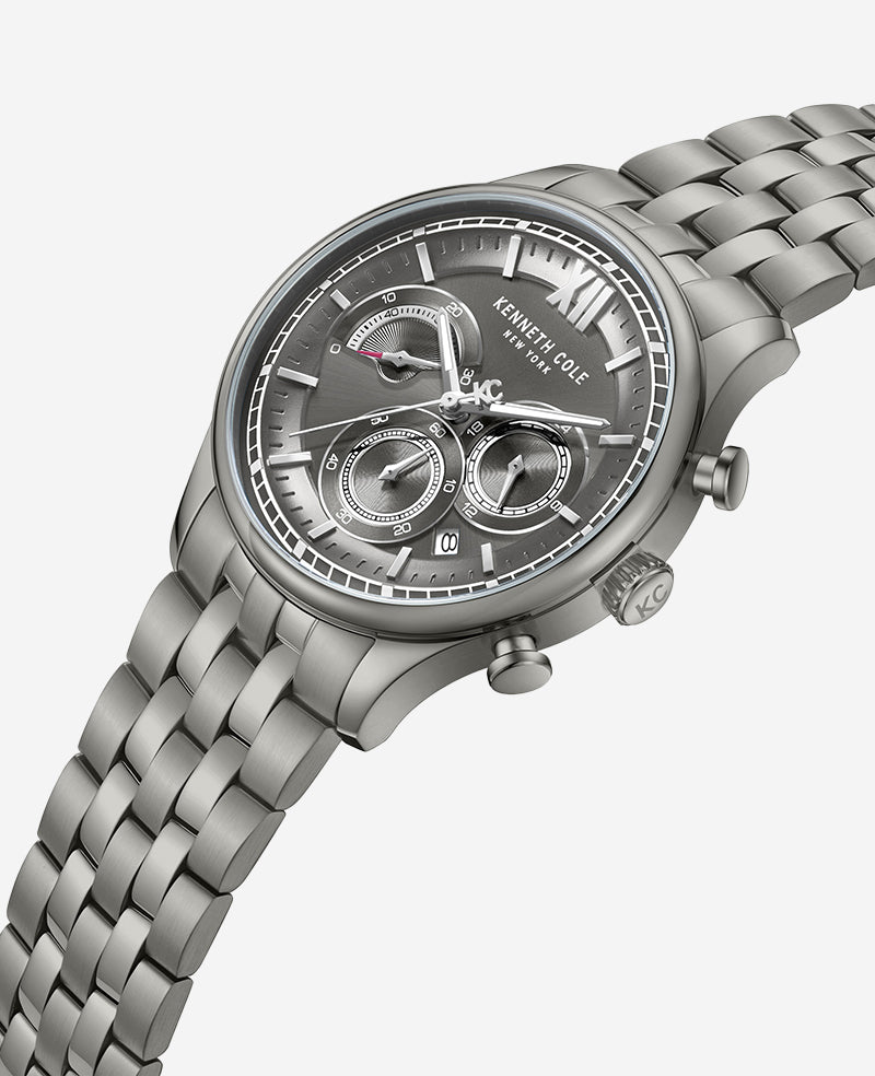 Dress Sport Chronograph Stainless Steel Bracelet Watch