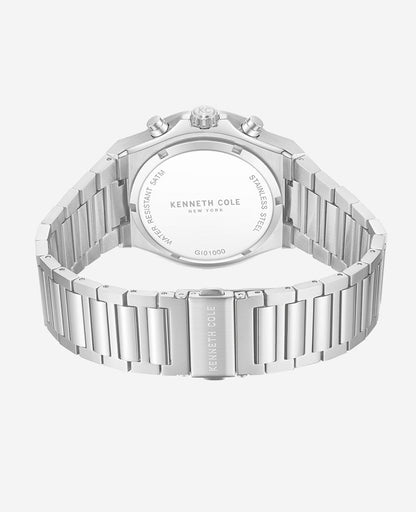 Dress Sport Chronograph Black Dial Stainless Steel Bracelet Watch