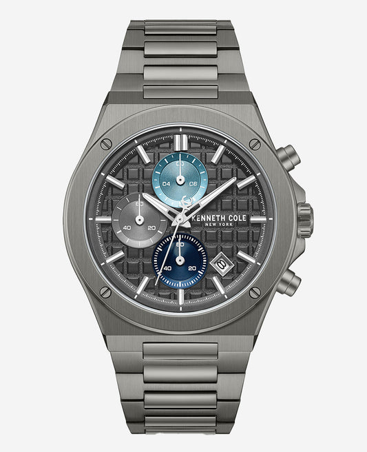 Dress Sport Chronograph Multi Tone Dial Stainless Steel Bracelet Watch